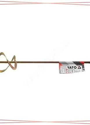 Миксер для строительных смесей оцинкованный yato ø120 x 600мм для растворов и бетона 15-25 кг sku_yt-5500