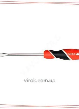 Викрутка плоская yato sl8 х 150 мм шлицевая отвертка для работы с крепежом и электроникой sku_yt-25914