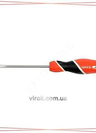 Плоская викрутка yato sl5 х 150 мм инструмент для монтажа и ремонта шлицевая отвертка sku_yt-25909