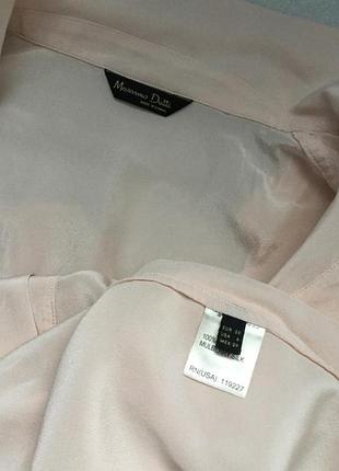 Блузка шелк пудрового цвета massimo dutti  размер 36-38