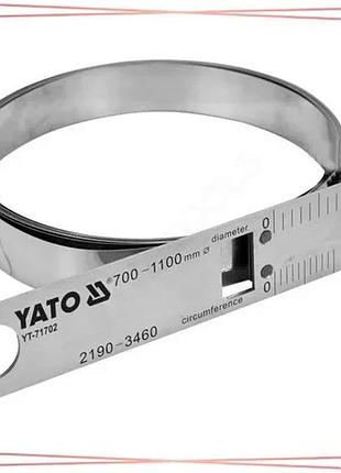 Циркометр yato для кола 2190-3460мм и диаметром 700-1100мм с метрической и дюймовой шкалой стальной sku_yt-71702