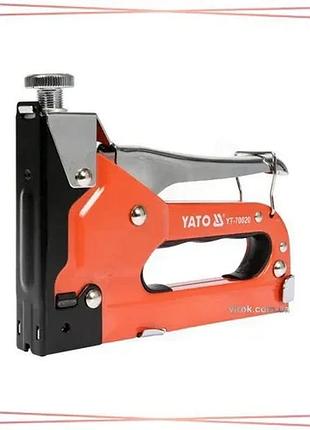 Степлер оббивной yato yt-70020 с регулятором силы удара для оббивки и декорирования материалов sku_yt-70020