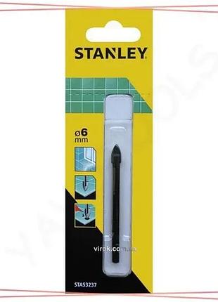 Свердло по керамике и стеклу stanley 6 мм перо для плитки и стеклянных поверхностей sku_sta53237-qz