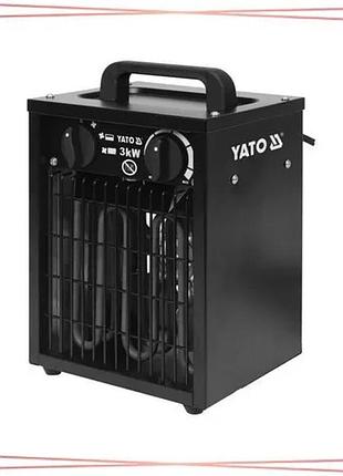 Электрический обогреватель yato 230в 3квт с вентилятором для гаража и мастерской обогреватель 30 м2 sku_yt-99693