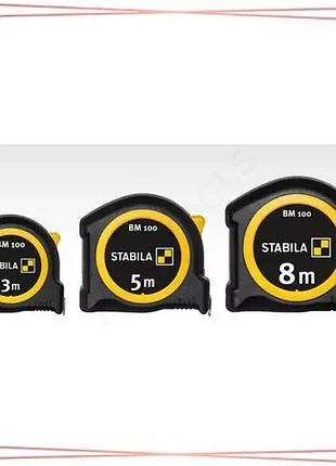 Рулетка stabila type bm 100 8 м 25 мм измерительный инструмент для строителей и ремонтников sku_19581