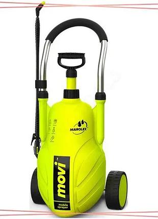 Оприскувач на колесах marolex movi 16л штанга 65-115см шланг 170см для садовых работ и полива sku_s061.141