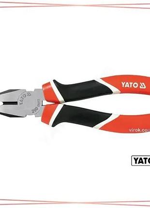 Плоскогубці комбіновані yato 200 мм crv інструмент для промисловості та ремонту плоскогубці sku_yt-1942