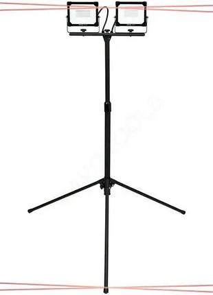 Прожекторы yato 2x 30 вт 230 в 2850 lm на штативе h 0.6-1.22 м светодиодные лампы для освещения sku_yt-818171
