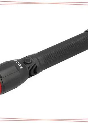 Ручной аккумуляторный фонарь yato 50вт 5000лм 7,4в с usb-c и 3 режимами освещения для работы и отдыха sku_yt-085607