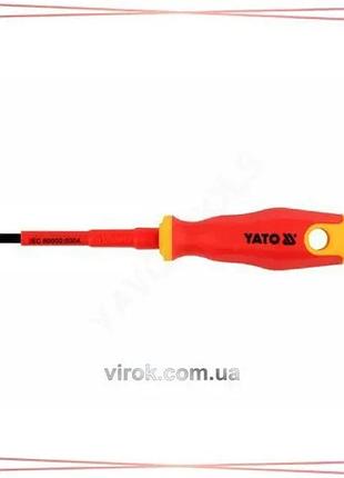 Викрутка хрестова діелектрична ізольована yato pz1 80 мм vde до 1000v електроінструмент для ремонту sku_yt-2825
