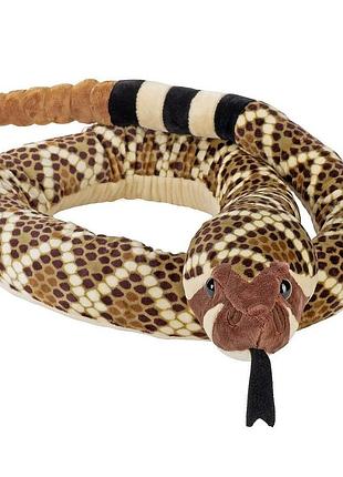 🐍 велика м'яка іграшка змія (техаський гримучий змій) від wild republic