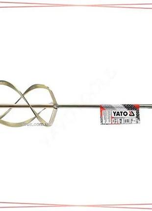 Міксер для фарби оцинкований yato ø160 мм l600 мм м14 змішувач для будівництва та ремонту sku_yt-5508