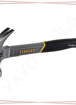 Молоток столярний stanley fiberglass 450 г з скловолоконною ручкою для роботи з деревом і цвяхами sku_stht0-51309