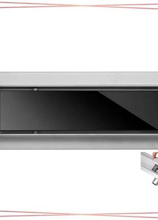Трап підлоговий для душу з нержавіючої сталі black glass fala 70х7х7 см дренажна решітка для ванної кі sku_75387