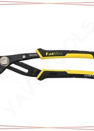Кліщі переставні stanley fatmax 200 мм з стоп-кнопкою для фіксації затискачі для роботи з матеріалами sku_0-84-647