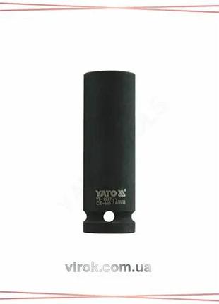 Головка торцевая ударная 6-гранная yato 1/2" 17 мм длина 78 мм для профессионального использования инс sku_yt-1037
