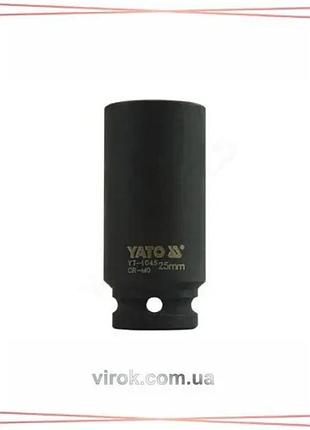 Головка торцева ударная 6-гранная yato квадрат 1/2" длина 78 мм для крепежа и монтажа 25 мм sku_yt-1045