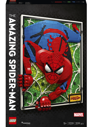 Lego art дивовижна людина-павук: перший погляд 2099 деталей