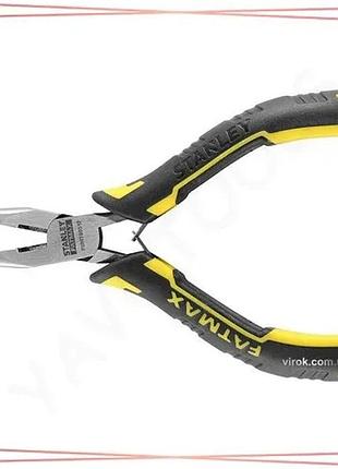 Тонкогубці stanley fatmax плоскі подовжені 125 мм інструмент для роботи з дротом та електронікою sku_fmht0-80517