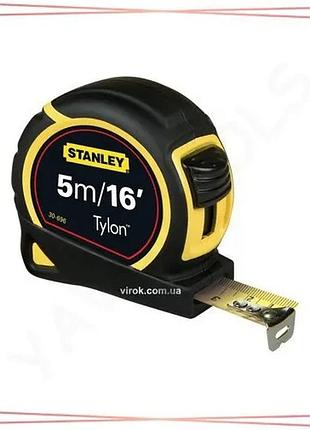 Рулетка stanley tylon 5 м 19 мм метрическая и дюймовая эргономичный корпус измерительный инструмент sku_1-30-696