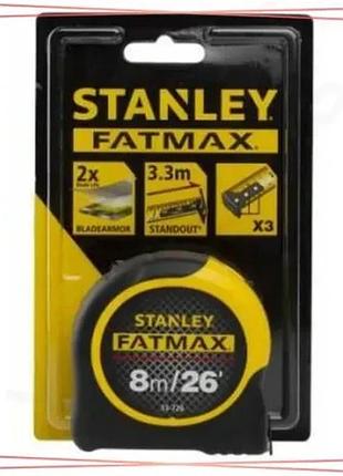 Рулетка 8 м 32 мм stanley fatmax blade armor измерительная лента для строительных работ рулетка sku_0-33-726