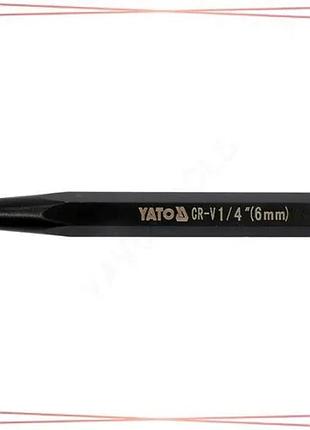 Кернер слесарный yato 6-гранный профиль ø9,4/6 мм длина 100 мм для механической разметки sku_yt-47150