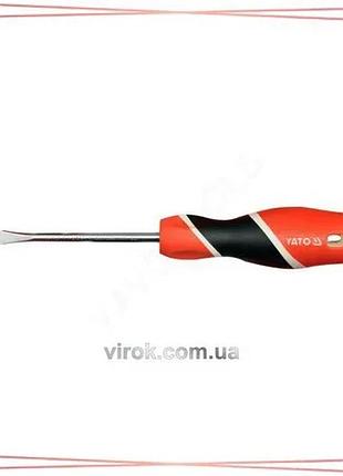Плоская отвертка yato sl6 х 100 мм инструмент для работы с электроникой и бытовыми приборами sku_yt-25911