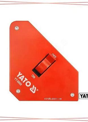 Струбцина магнитная для сварки с переключателем yato 25 кг 117х192х32 мм сварочный инструмент sku_yt-0869