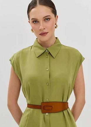 Стильний шкіряний ремінь талію vera pelle camel