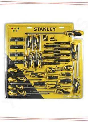 Набор отверток и бит stanley cr-v 69 элементов инструменты для ремонта и сборки sku_stht0-62139