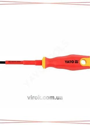 Изолированная крестовая отвертка yato ph1 x 80 мм vde до 1000v электрическая отвертка для работы с эле sku_yt-2822