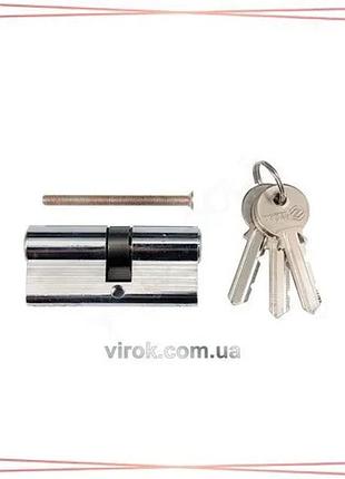 Серцевина замка vorel асимметричная 62мм 31/31мм 3 ключа для дверей замок для защиты sku_77170