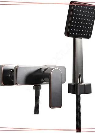 Смеситель для душа fala retro black 3 с шаровым регулятором черный сантехнический смеситель sku_75817