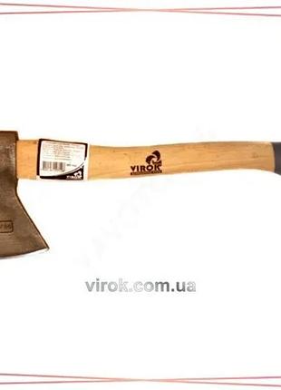 Кованая сокира virok 0,4 кг с деревянной ручкой для рубки и тески древесины 30,5 см sku_05v040