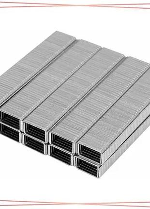 Скобы для степлера yato yt-70020 yt-70021 h=8 мм b=11,3 мм t=1,2х0,52 мм упаковка 1000 шт для офисного sku_yt-70271
