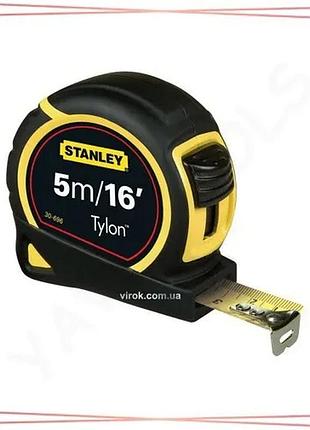 Рулетка stanley tylon 5 м х 19 мм пластиковый корпус с эластомером измерительный инструмент sku_0-30-696