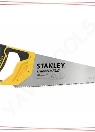 Ножовка по дереву stanley tradecut 380 мм 7 зубьев универсальная для работы с деревом и дсп sku_stht20348-1