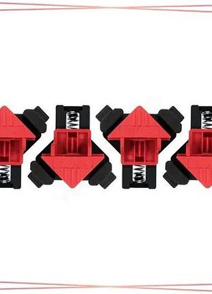 Кутовые струбцины пружинные yato 90° для работы 5-22 мм 80х85х50 мм 4 шт для столярных работ sku_yt-64300