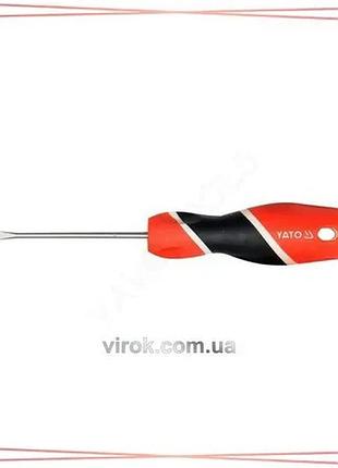 Плоская викрутка yato sl3 75 мм универсальный инструмент с магнетизированным лезом для монтажа sku_yt-25901