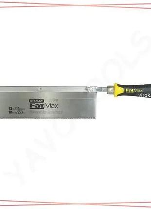 Ножовка чисторазрезная реверсивная stanley fatmax 250 мм 13 зубов для резки древесины и металла sku_0-15-252
