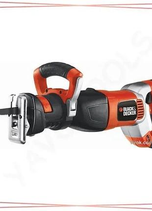 Пила шаблева black+decker 1050вт 2400 об/мин электронный регулятор скорости 3 полотна для резки дерева sku_rs1050ek-qs