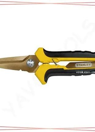 Универсальные ножницы stanley 200 мм с титановым покрытием ручка пластик резина для дома и офиса sku_stht0-14103