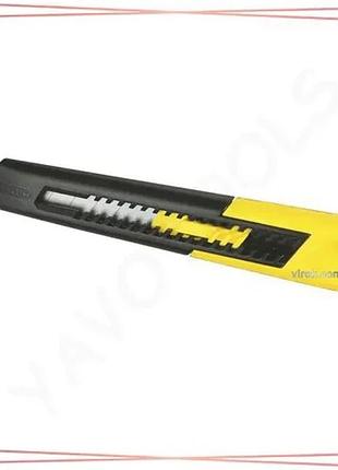 Ніж stanley sm з висувним лезом сегментне 9 мм для офісу та дому з відламними сегментами 165 мм sku_0-10-150