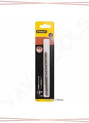 Свердло по кирпичу stanley superlock ø8x235 мм хвостик hex 1/4" бур для стен и кладки sku_sta53023-xj