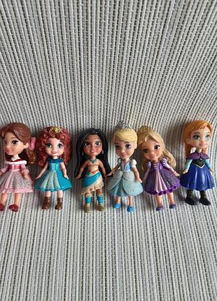 Колекція міні-ляльок принцеси дісней / disney princess mini toddlers (jakks pacific) — набір 6 шт.