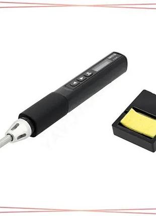 Портативный паяльник yato 18-65 вт с oled-дисплеем и температурой 100-450°с для ремонта электроники sku_yt-82488