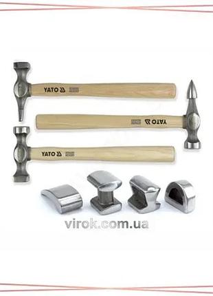 Молотки рихтовочные yato 4,9кг набор 7 шт для кузовного ремонта инструмент для рихтовки sku_yt-4590