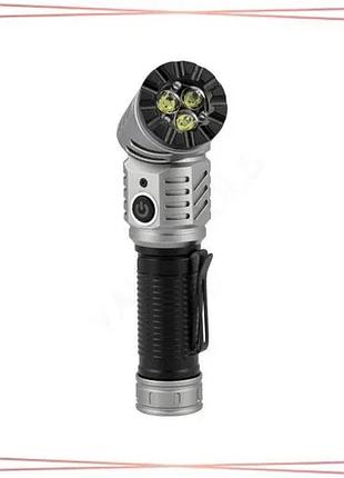Ручной диодный фонарь yato yt-085613 с аккумулятором li-ion 3,7 в 20 вт 5 режимов до 2500 лм 160 м sku_yt-085613