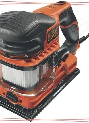 Шліфмашина вібраційна мережева black+decker p=270 вт платформа 92х190 мм для шліфування деревини та ме sku_ka330e-qs