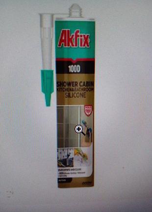 Силикон для душевых кабвин akfix 100d прозрачный